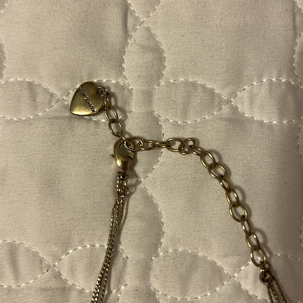 Betsey Johnson 3 Layer Faux Pearl and Leopard Pendant Necklace - Picture 5 of 5